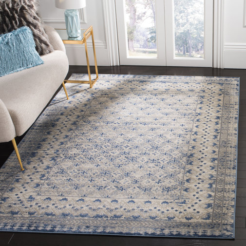 Lamartine Light Gray/Blue Area Rug & Reviews Joss & Main